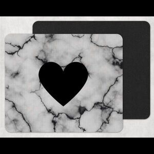 Gray Marble Heart Mousepad